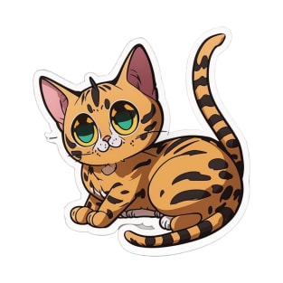 Exotic Bengal Cat Sticker - Premium Quality T-Shirt