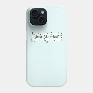 Flowery Just Married gifts Phone Case