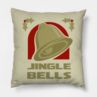 Jingle Bells - Gold Pillow