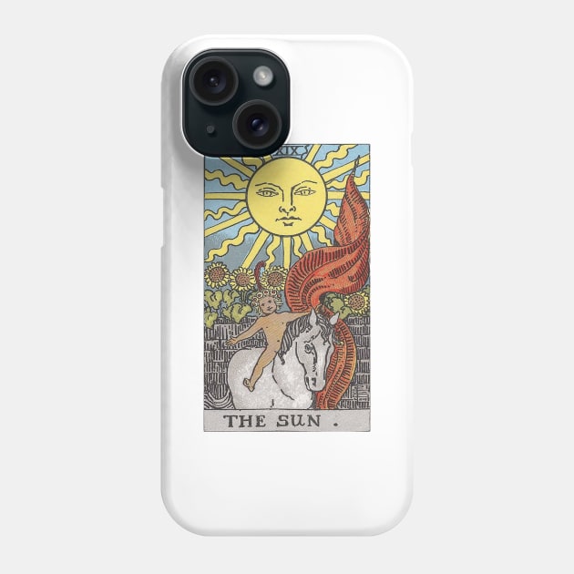 The Sun, Raider Waite Tarot, Divination Tarot Phone Case by snowshade