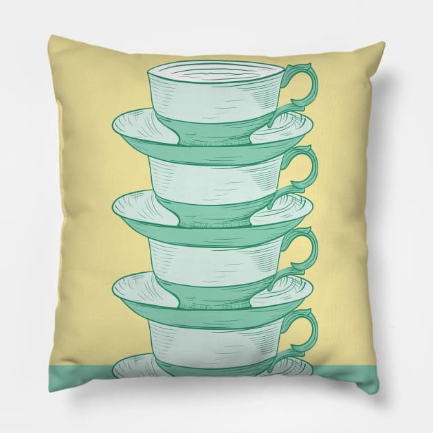 Tea Time #5 Pillow by SWON Design