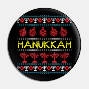 Hanukkah Menorah Lights Family Love Novelty Pin