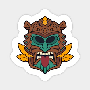 Funny Tribal Tiki Head Magnet