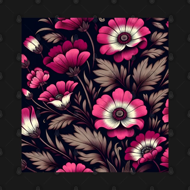 Magenta Floral Illustration by Jenni Arts