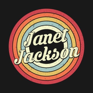 Janet Proud Name Retro Rainbow Tribute T-Shirt