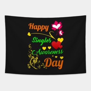 Happy Singles Awareness Day Anti-Valentines Day Tapestry