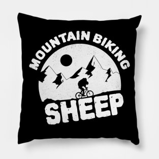 Mountain Biking Sheep Pillow