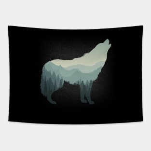 Lone Wolf Survives The Mountain Tapestry