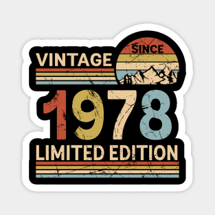 Vintage Since 1978 Limited Edition 45th Birthday Gift Vintage Men's Magnet