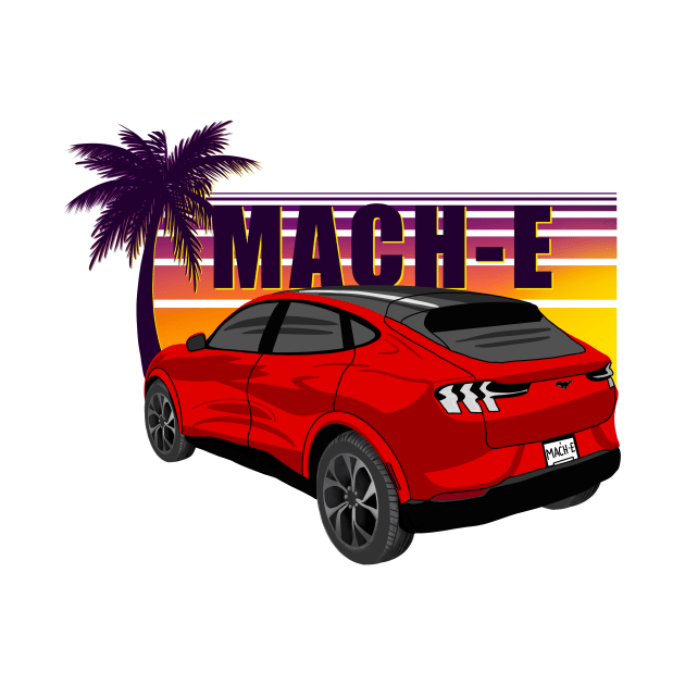 Sunset Mach-E in Rapid Red by zealology