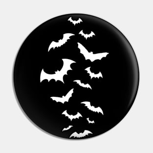 Flock of Bats (White) Pin