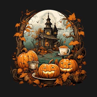 Spooky Halloween Pumpkin T-Shirt