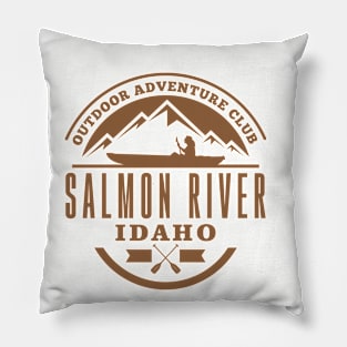 Canoe Salmon River Idaho Pillow