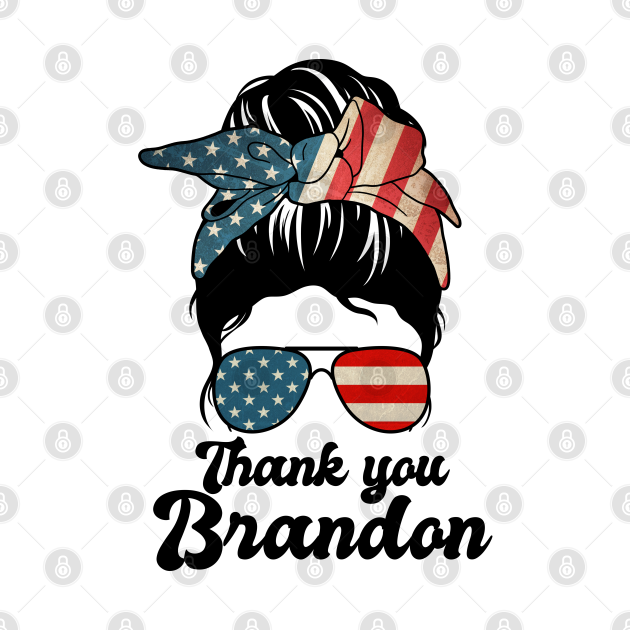 Discover Thank You Brandon American Flag Womens - Thank You Brandon - T-Shirt