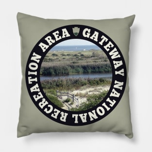 Gateway National Recreation Area circle Pillow