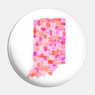 Watercolor Indiana Pin