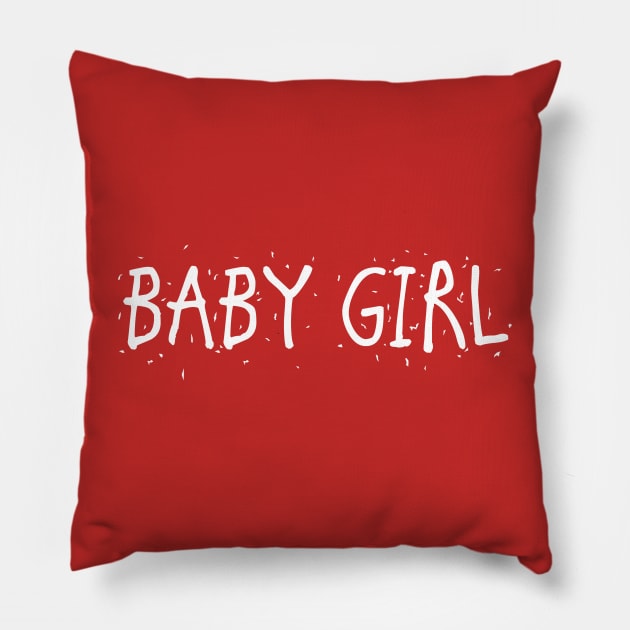 BABY GIRL - MINIMALIST Pillow by JMPrint