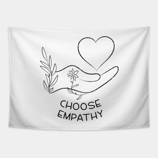 Choose Empathy | Line Art Design Tapestry