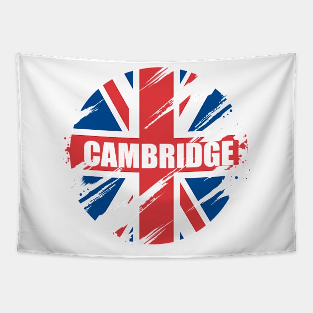 Cambridge British Flag England UK Britain Union Jack Tapestry by Jas-Kei Designs