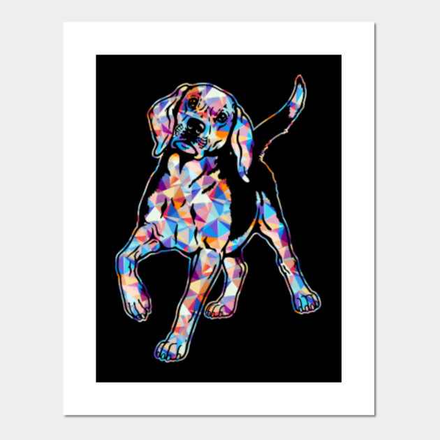 Diamond Painting Rainbow Colored Beagle Beagle Posters And Art