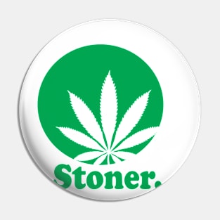 Stoner Pot Leaf Logo Pin