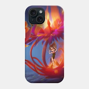 The ever-blooming fire flower with fairy Phone Case