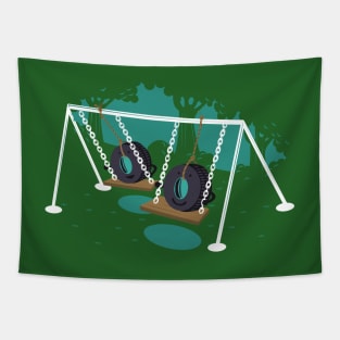 Tire Swings Tapestry