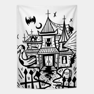 Haunted house Tapestry