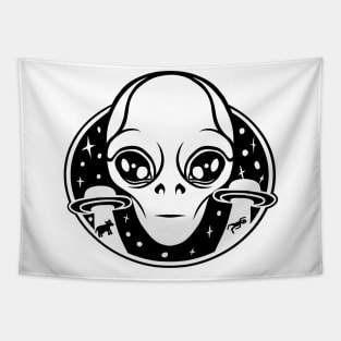 Alien Abduction UFO Extraterrestrial Flying Space Aliens Tapestry