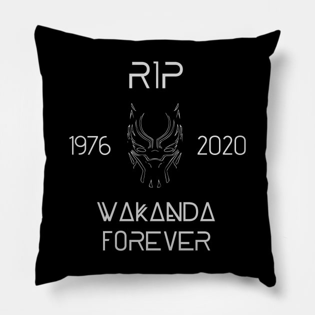 RIP CHADWICK BOSEMAN Pillow by WeirdFlex