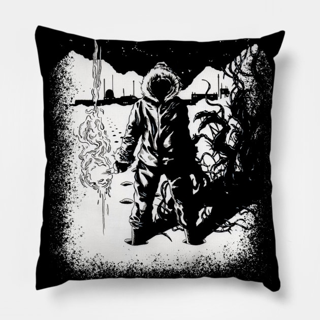 Thing Pillow by JonathanGrimmArt