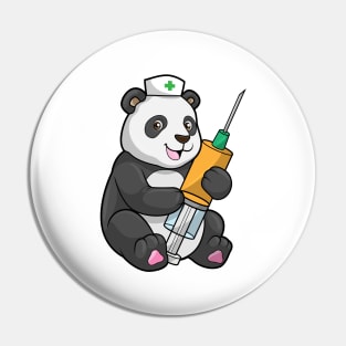 Panda as Nurse with Syringe Pin