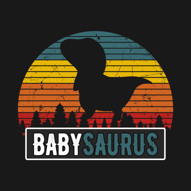 Babysaurus Child T-Rex Dinosaur Retro Baby by Foxxy Merch