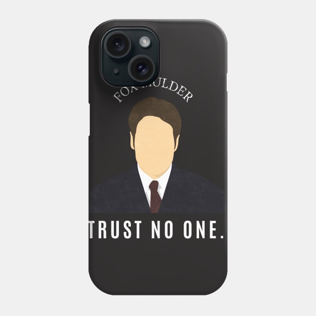 Fox Mulder - Trust No One Minimalist X-Files Phone Case by Izzie | Fandom 101 - For The Geeks