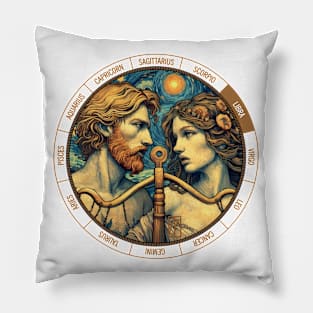 ZODIAC Libra - Astrological LIBRA - LIBRA - ZODIAC sign - Van Gogh style - 13 Pillow