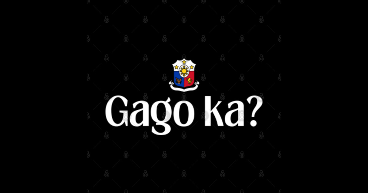Filipino Gago question with Philippine symbol Filipino Gago Posters