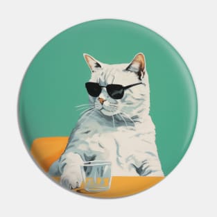 Cool Cat in Sunglasses Pin