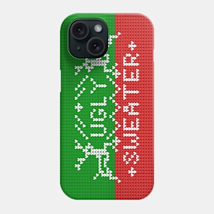 Ugly christmas sweater reindeers red and green Phone Case