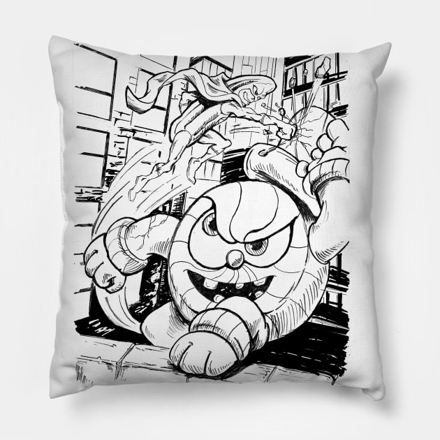 Captain Cucumber #1 - Sketch Variant Pillow by djkopet