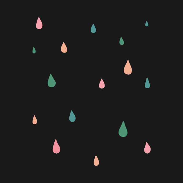 colorful raindrop pattern by moonlitdoodl