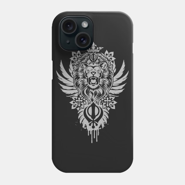 Khanda Lion Phone Case by Durro