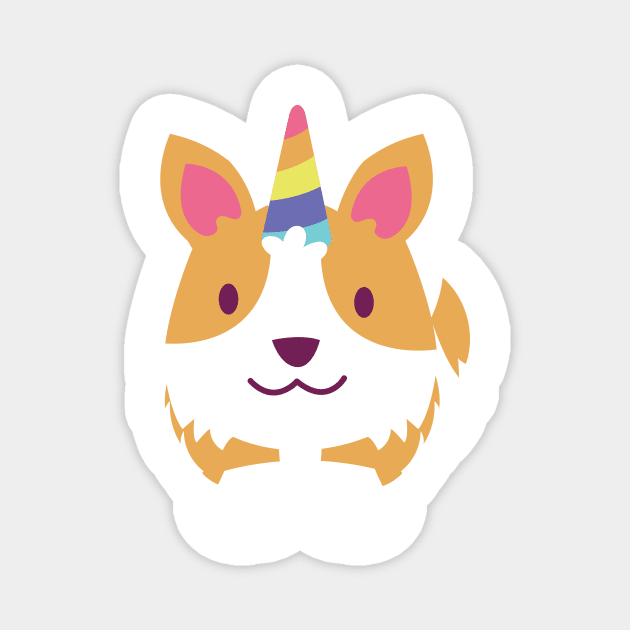 Magical Corgi Magnet by imlying