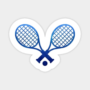 Tennis Racket Dark Blue Magnet