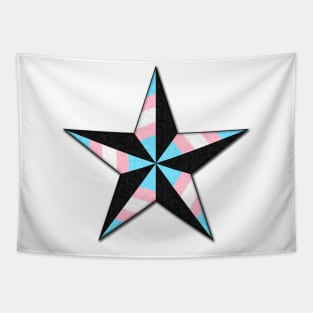 Transgender Pride Flag Colored Nautical Star Tapestry