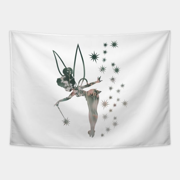 Pale Floral Tinkerbell Tapestry by ijsw