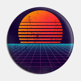 80s Synthwave Aesthetic Pin