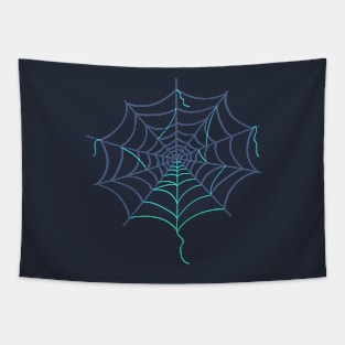 Colorful Spider Web Halloween Tapestry