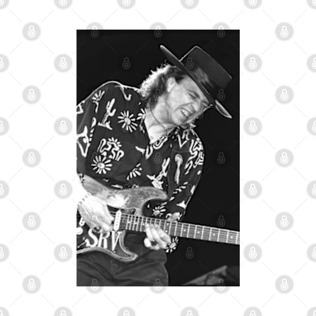 Stevie Ray Vaughan BW Photograph by Concert Photos