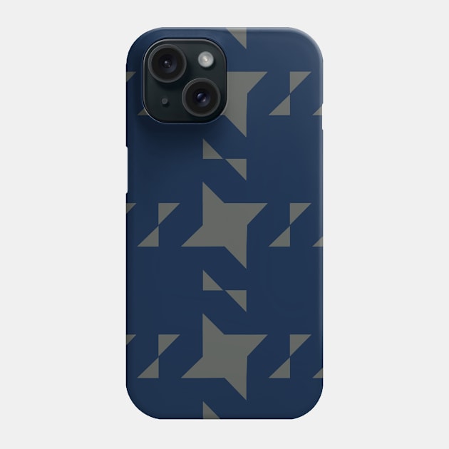 Navy Blue Mississippi Patchwork Pattern Phone Case by Nuletto