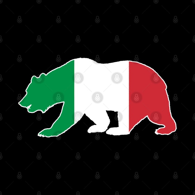 Italian Brown Bear Italy Flag Italia Italiano Gift by E